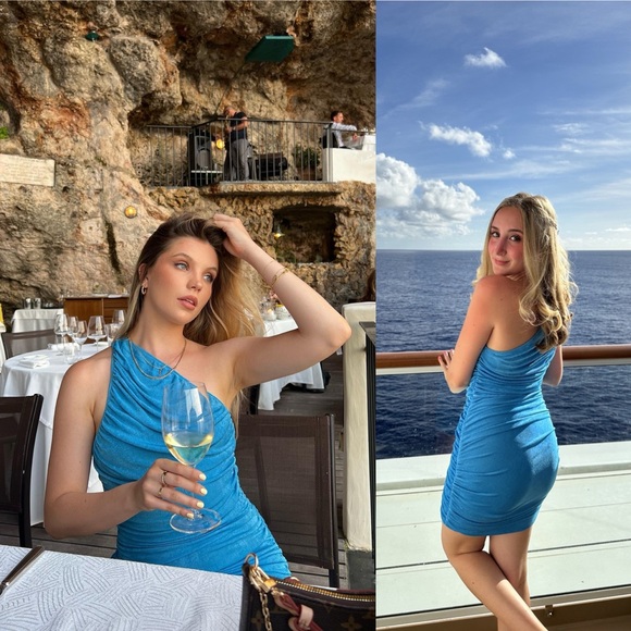 Princess Polly Lioness The Goddess Asymmetric One Shoulder Ruched Mini Dress - Picture 3 of 12